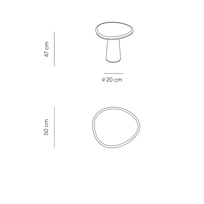 Juno round concrete-look coffee table 50 cm