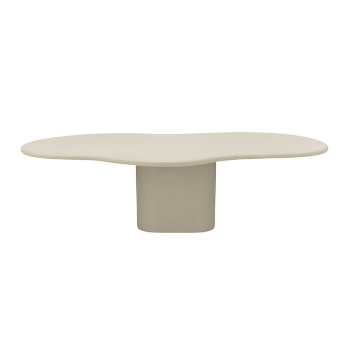 Table à manger organique Amir effet béton latte 261 cm