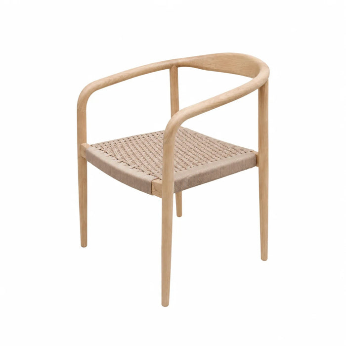 Teak tuinstoel Dubbo touw zitting