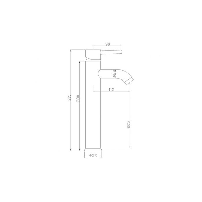Jamie chrome basin faucet