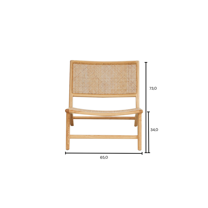 Fauteuil en osier Flora chêne