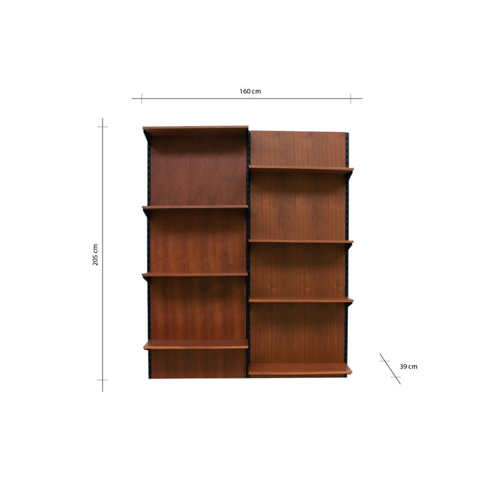 Bücherregal Amsterdam Nussbaum 160 cm