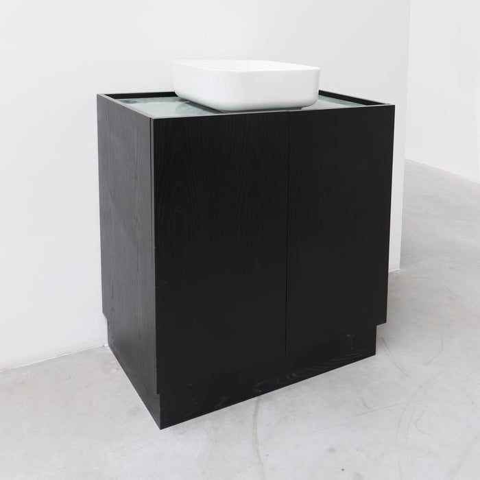 Mueble de baño Felix de roble negro 84 cm