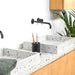 Terrazzo George Wastafels op een Nestor kast in Eik van 150cm
