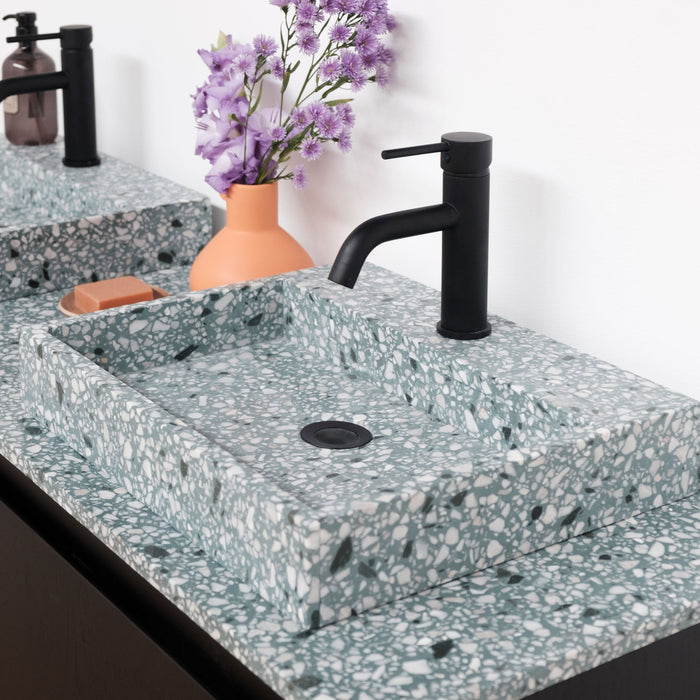 Ann kast Zwart eik 150 cm in Groen Terrazzo