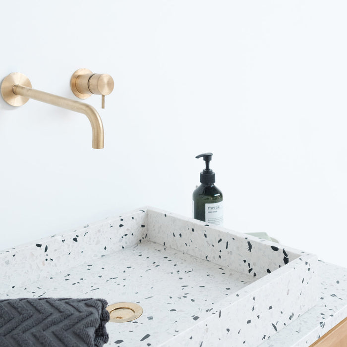 George wastafel in wit terrazzo