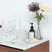 Badkamermeubel in vintage walnoot - Fien - 80 cm - Wit Terrazzo
