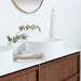 Walnoot badkamerset Fien 150 met Sims Solid Surface