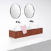Set Ahun Badkamermeubel in Walnoot met Marcel Bovenplaat in Terrazzo en Sims Waskom in Solid Surface.ALT