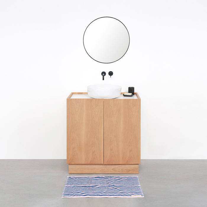 Felix white bathroom vanity with white ceramic sink Alexis II 84 cm