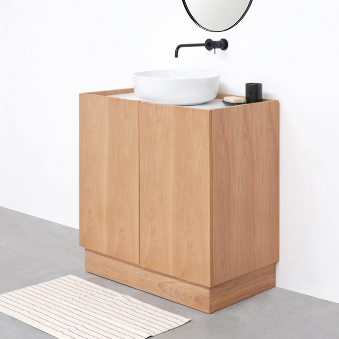 Felix white bathroom vanity with white ceramic sink Alexis II 84 cm
