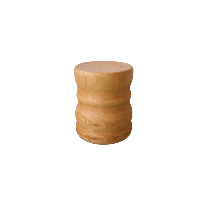 Mesa auxiliar Leni de madera de pino color nogal claro