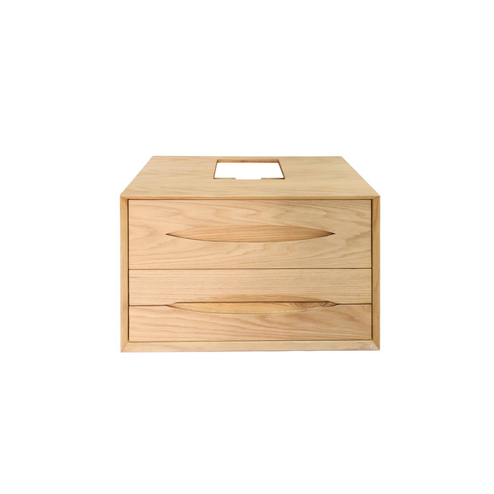 Armario de baño escandinavo Bill de roble, 80 cm