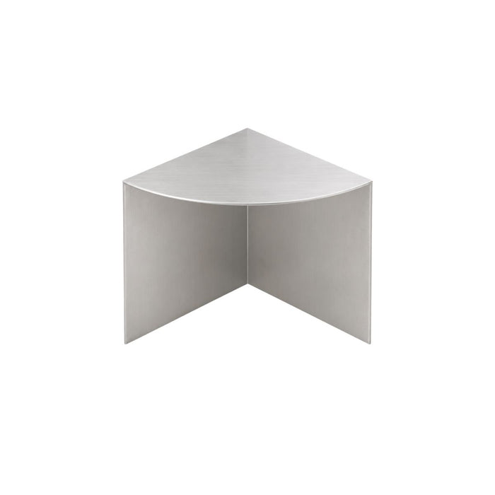 Mesa auxiliar Meru acero cepillado 40 cm