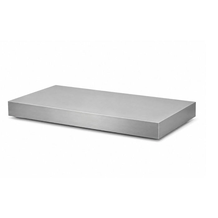 Mesa de centro rectangular Tilo - 168 cm - Acero cepillado