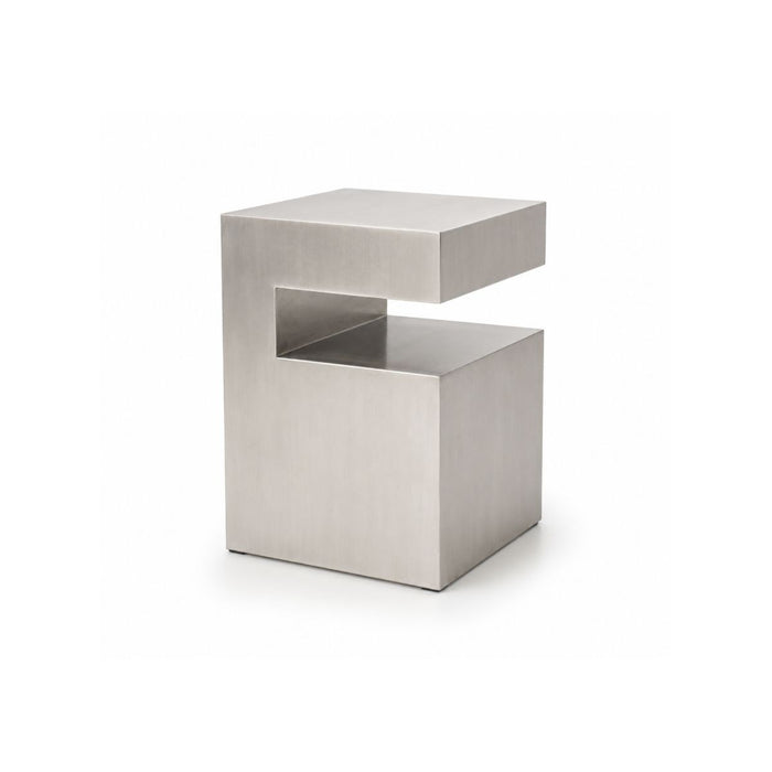 Lewis Side Table - W32 D32 H45 - Brushed Steel