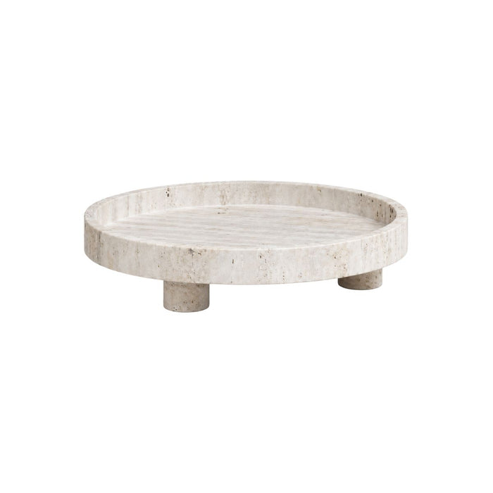 Cuenco de travertino blanco Ø45 cm