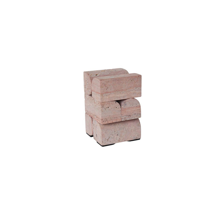 Decoración Flint - B13 D13 H19,8 - Travertino rosa