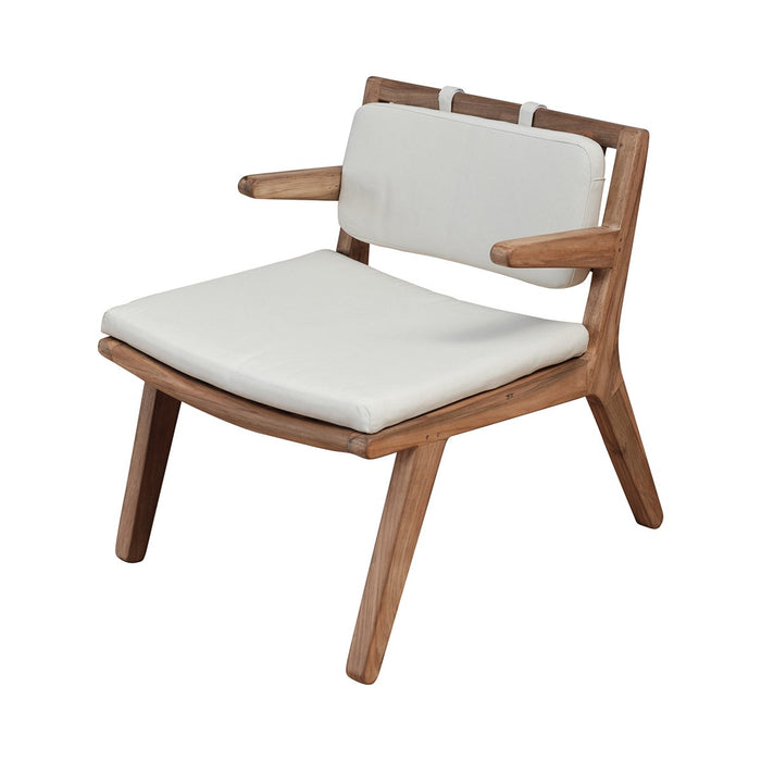Teak-Gartenstuhl Zeno Low Dining inkl. Kissen
