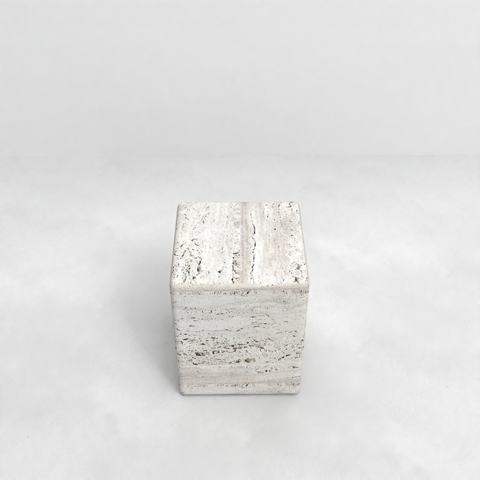 Dijon small travertine coffee table Ø35 cm