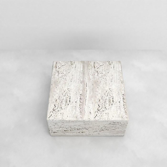 Dijon extra-large travertine coffee table Ø80 cm