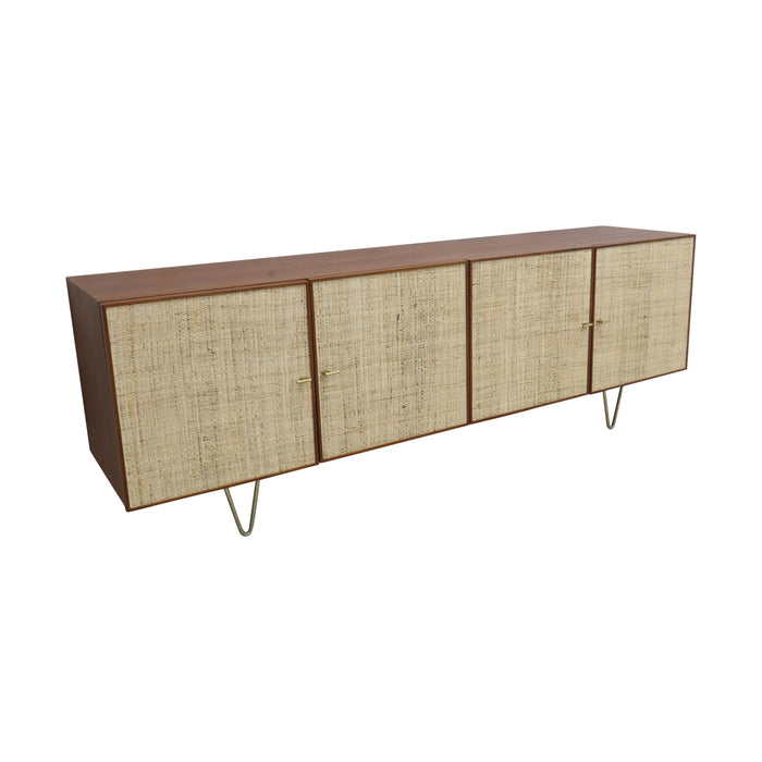 Dressoir Mark walnoot met raffia