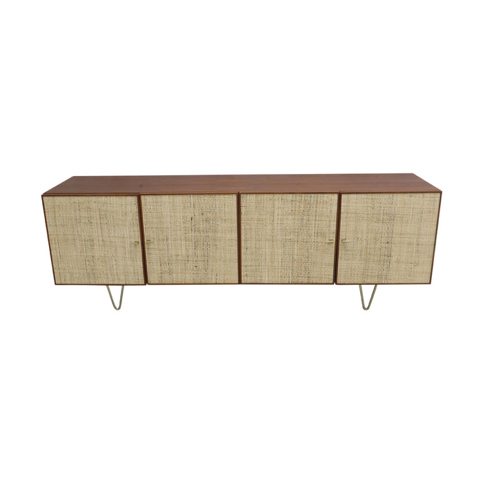 Dressoir Mark walnoot met raffia
