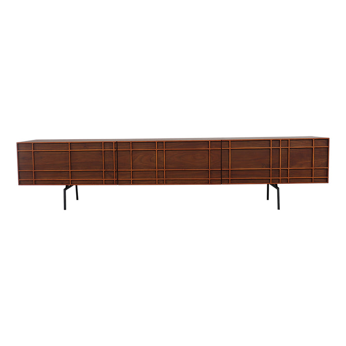 Duinkerkedressoir-Walnootmetlattenstructuur-165cm3