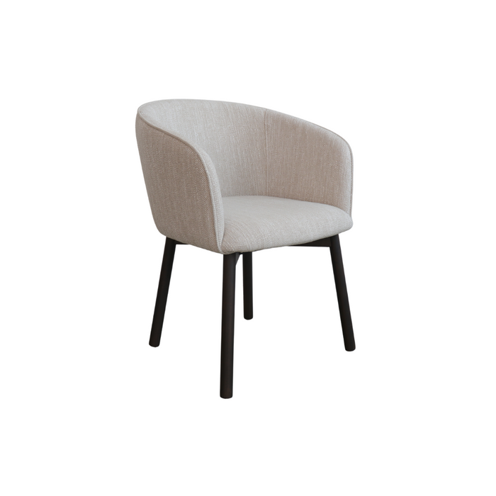 Nox dining chair, smoke, sandstone weave
