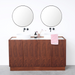 Set Felix Badkamermeubel in Walnoot met Marcel  Bovenplaat in Terrazzo en Sims Waskom in Solid Surface alt