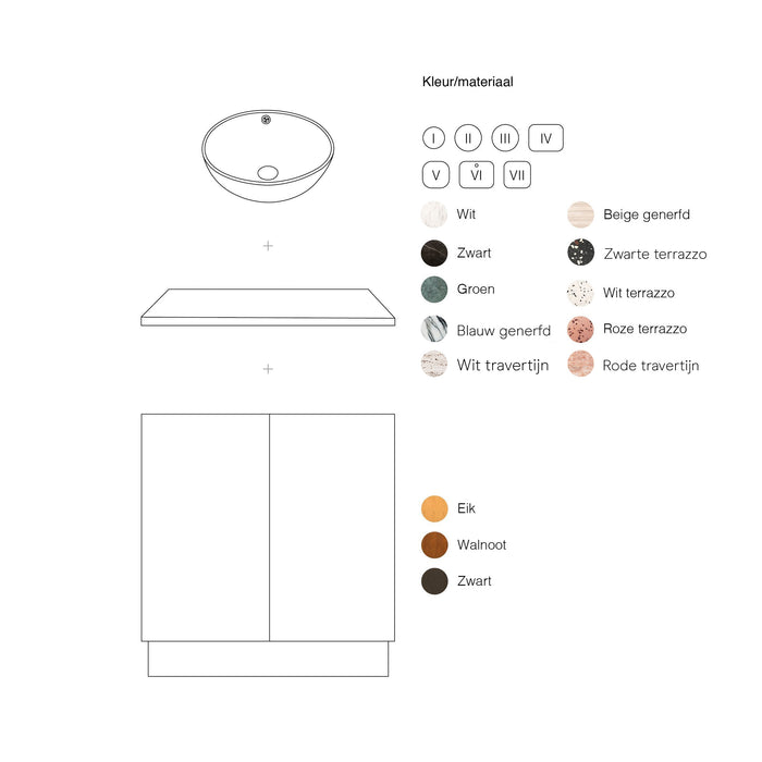 Felix white bathroom vanity with white ceramic sink Alexis II 84 cm