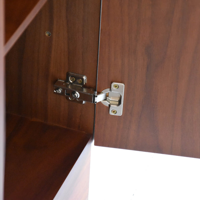 Mid-century Felix walnut bathroom vanity 84 cm