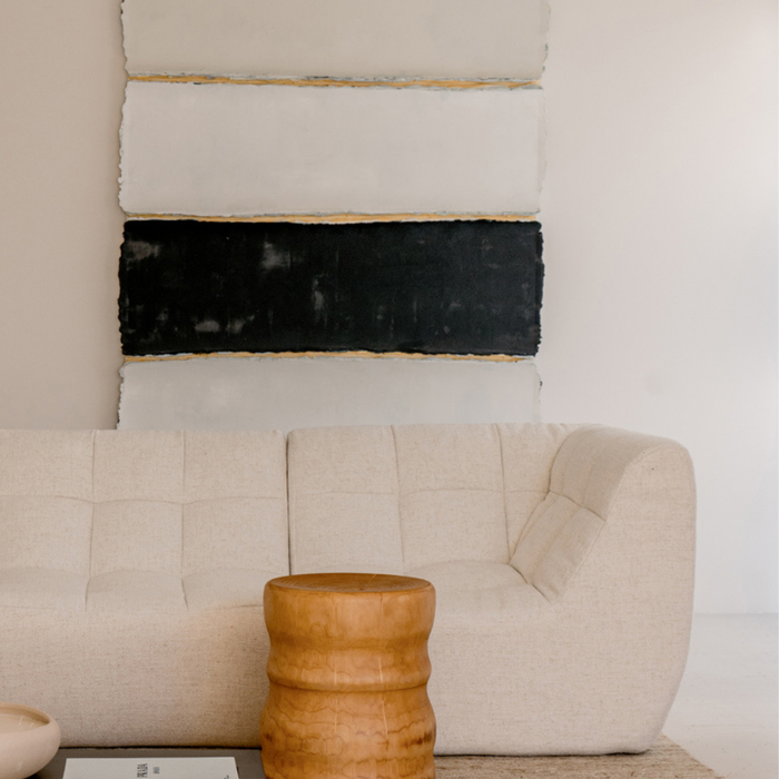 Hoekfauteuil Lemont ivory bouclé
