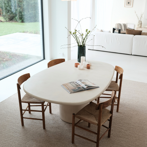 Geelong eettafel mortexlook ovale vorm alt