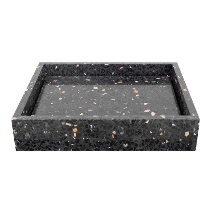 Zwart marmeren wastafel George in terrazzo