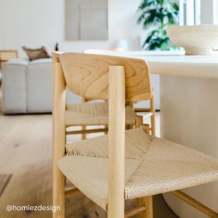 Silla de comedor de roble Gien