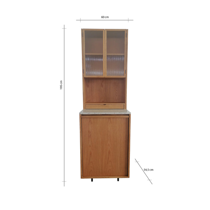 Weinschrank Igor Eiche Terrazzo 60x195 cm
