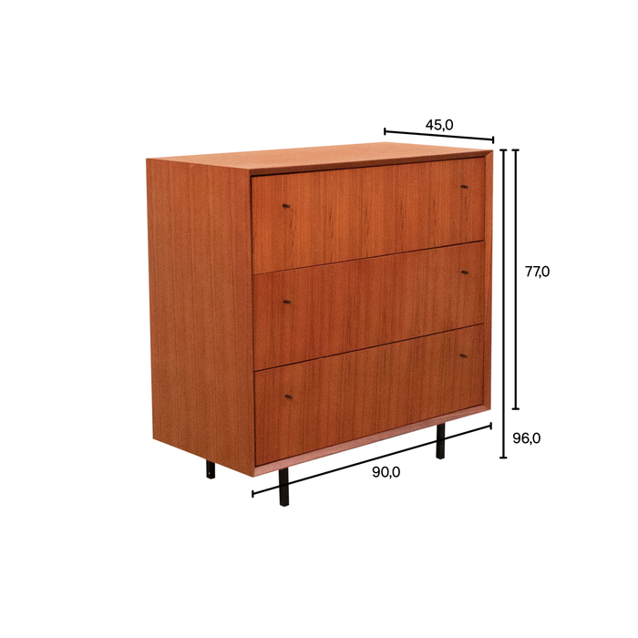 Dressoir Josée met lades teak 90 cm