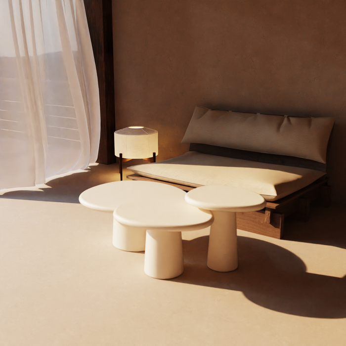Juno round concrete-look coffee table 50 cm