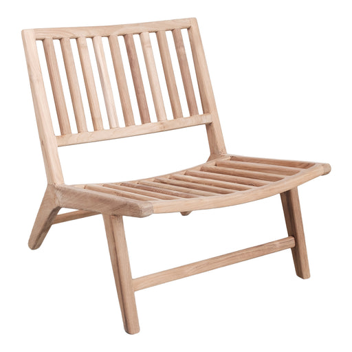 Houten buiten loungestoel in teak