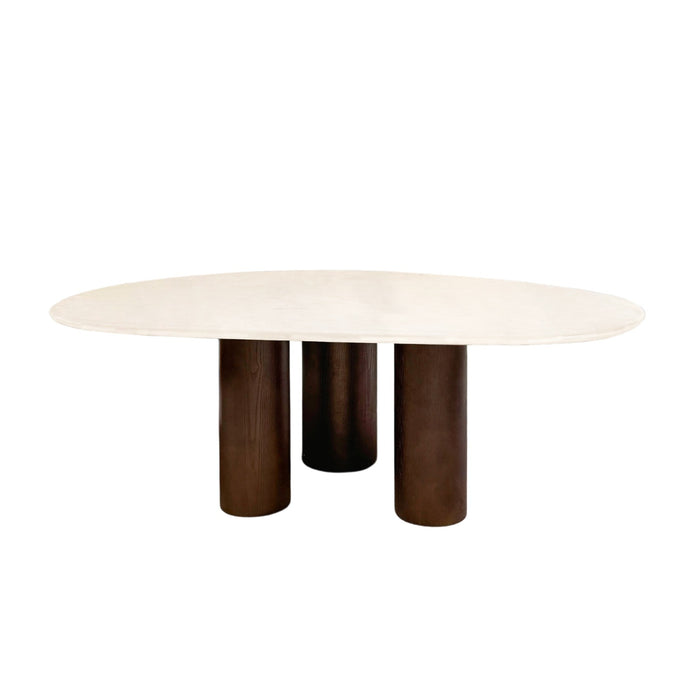 Lien MicroSkin dining table with wooden legs 200 cm