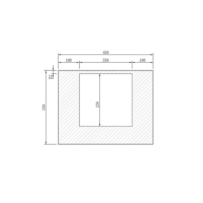Estante de baño Lucern metal con 1 balda y abertura