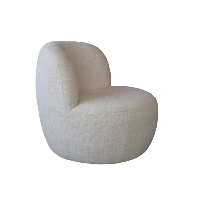 Fauteuil Lucien 1 place – vert mousse, bouclé ivoire ou tissu tissé couleur grès
