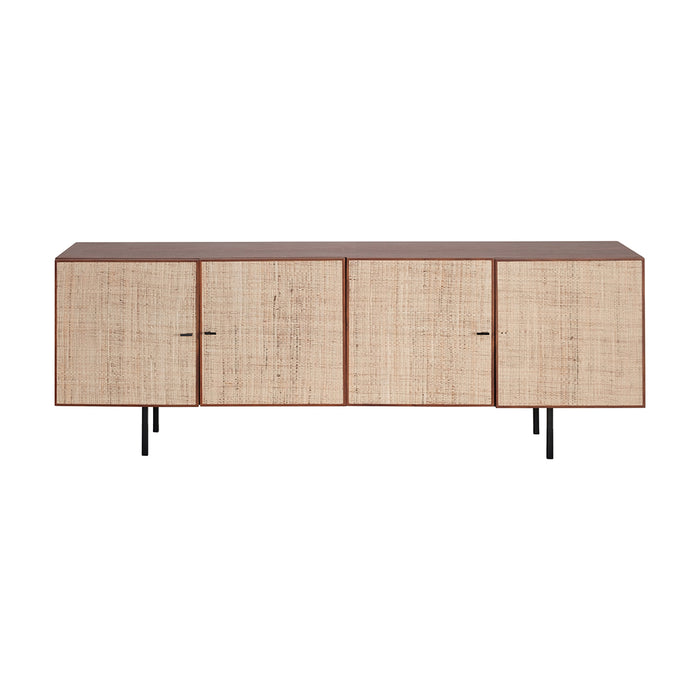 Dressoir Mark walnoot met raffia