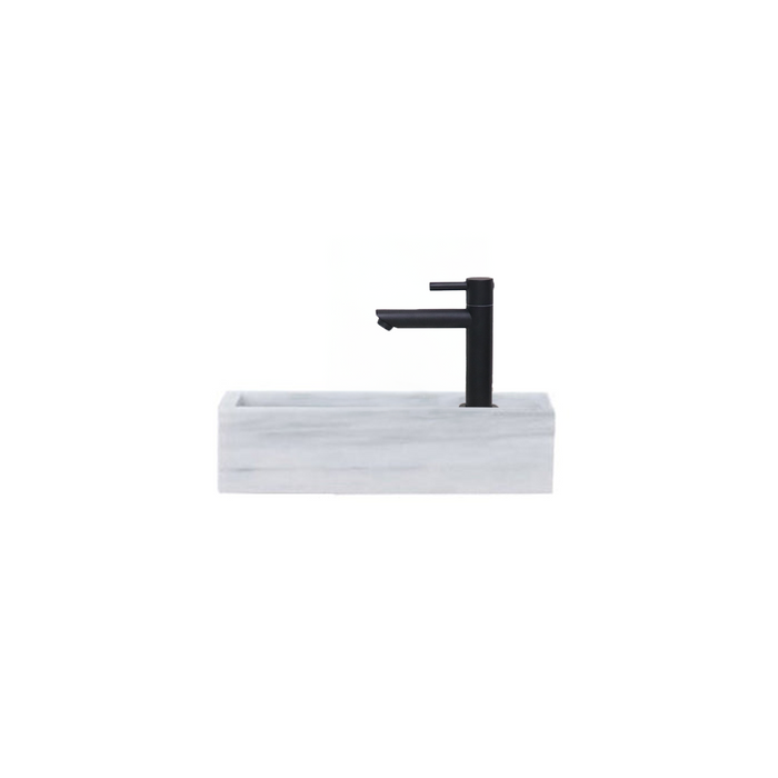 Lave-mains en marbre Naleya blanc