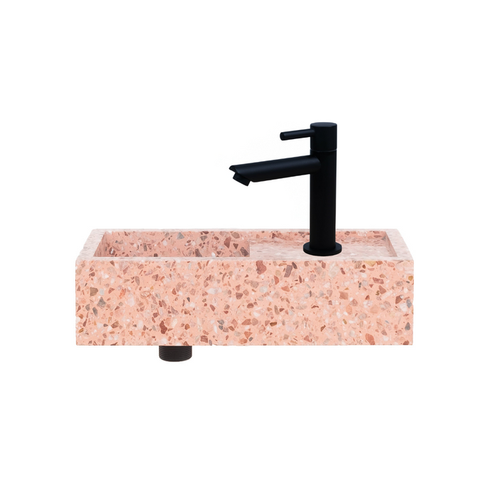 Pink Naleya powder room sink