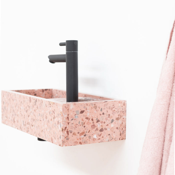 Pink Naleya powder room sink