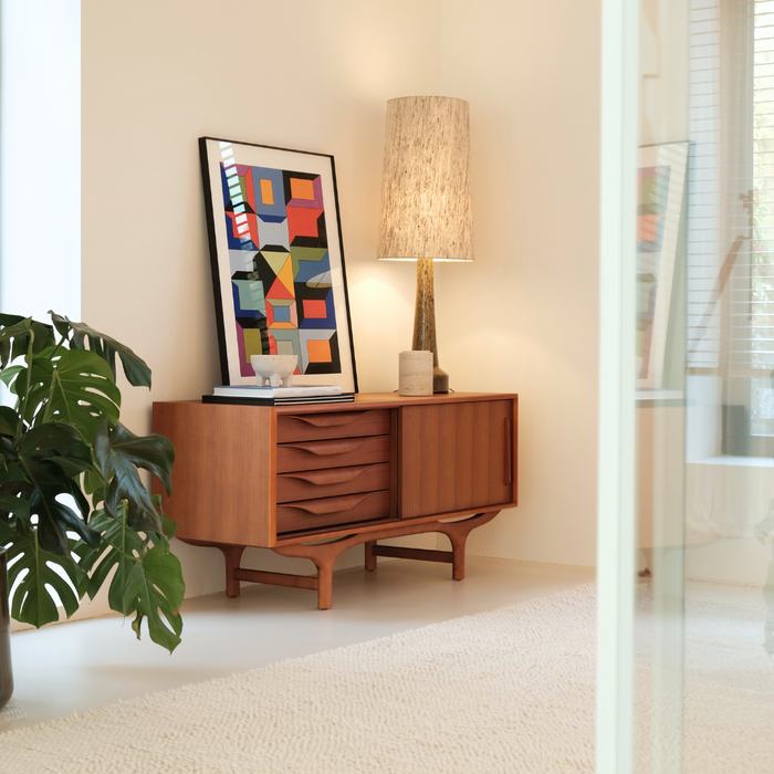 Retro-Sideboard Josephine im Stil der 60er-Jahre aus Teak 140 cm