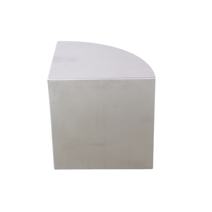 Mesa auxiliar Meru acero cepillado 40 cm
