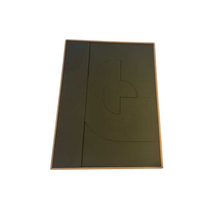 Kunstwerk Sandstone 7 olijfgroen 70x90 cm